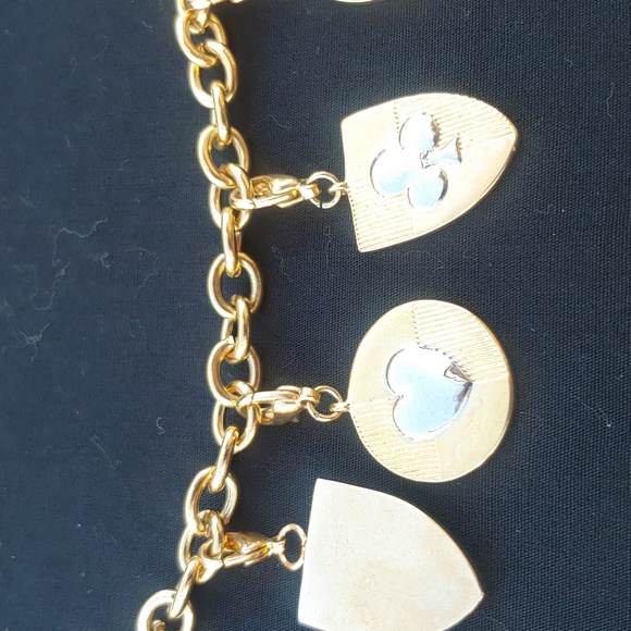 Feeling lucky today Women's gold plated charm bracelet-7 inches - Picture 6 of 8